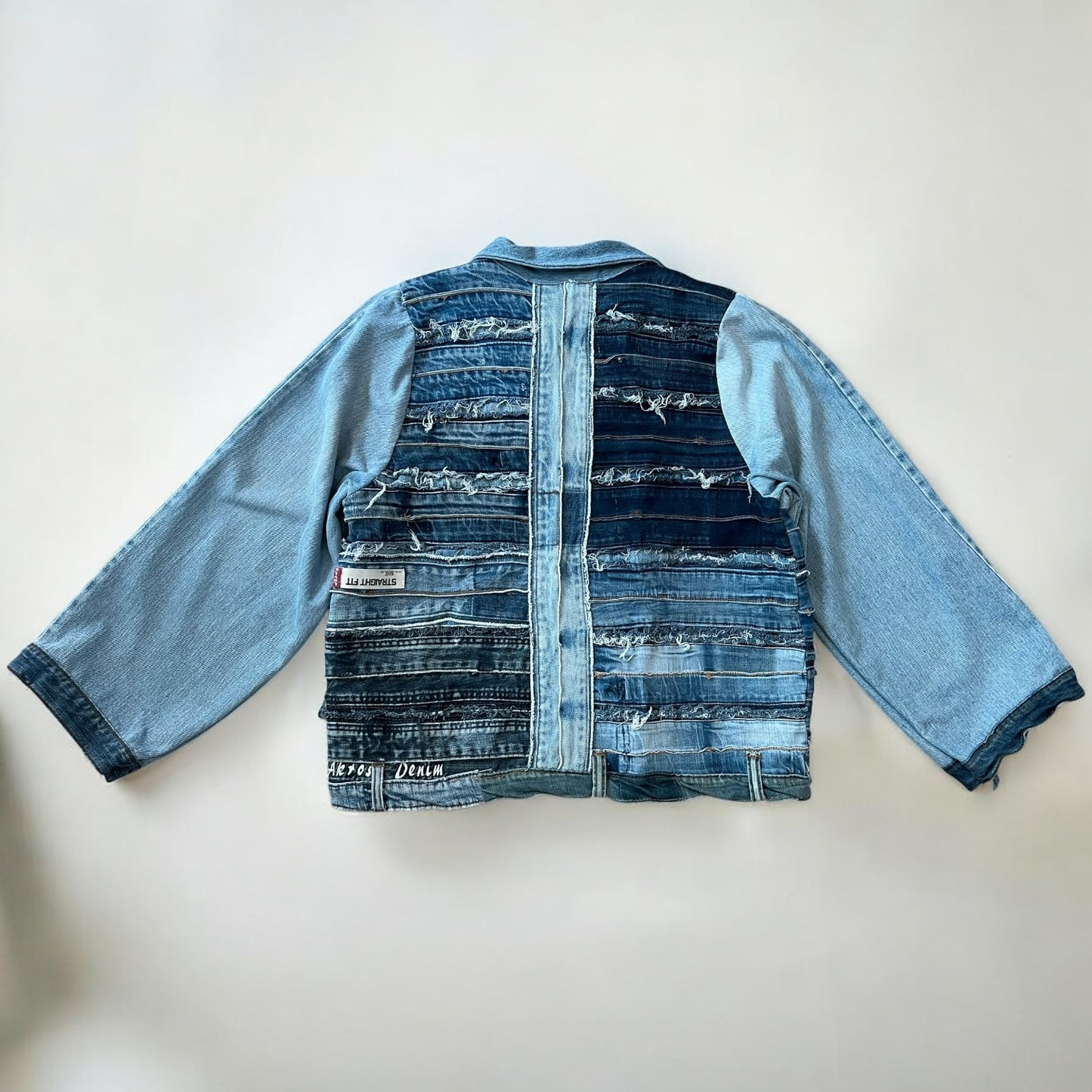 Denim waist-bands jacket