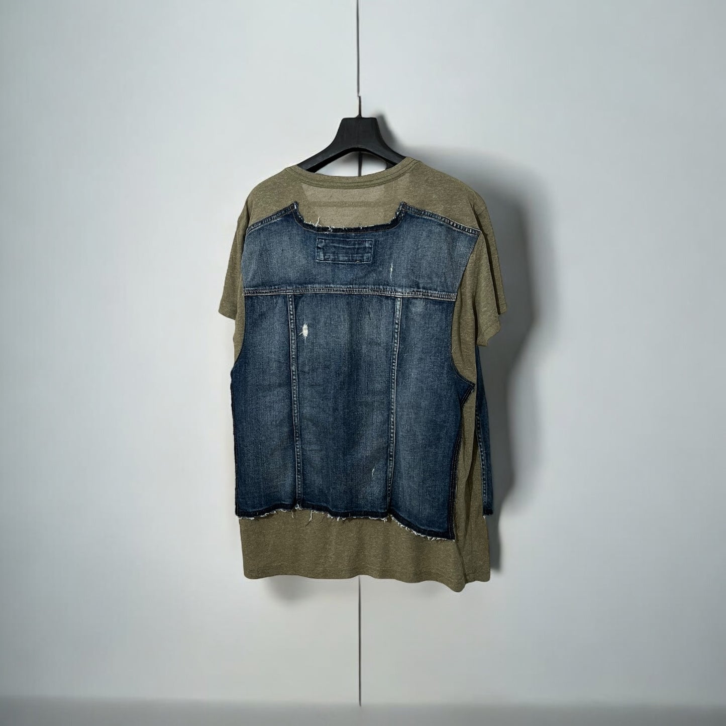 Remake denim jacket on T-shirt