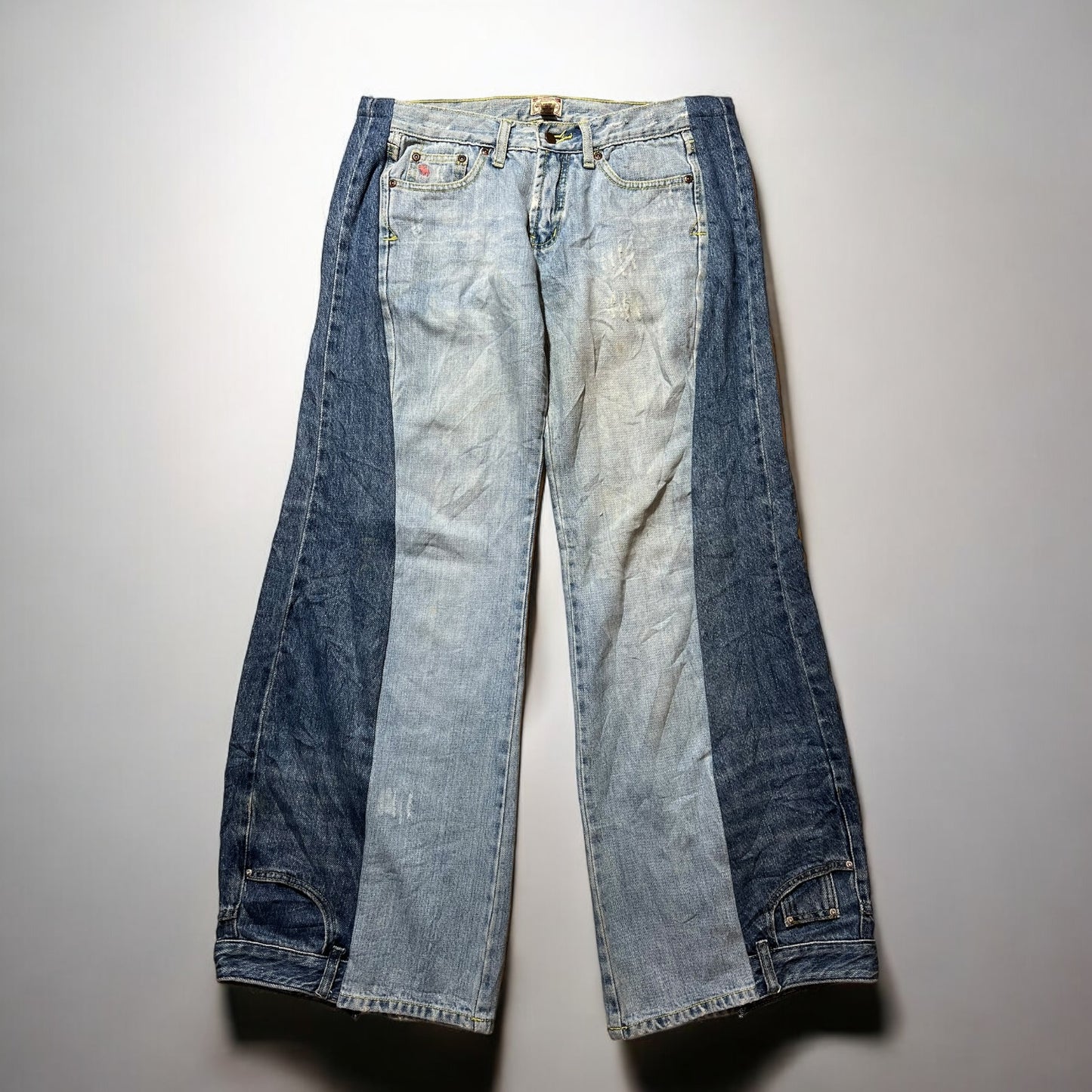 Remade 2 in 1 denim jeans